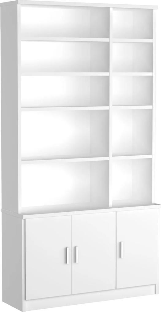 Estante Livraria 3 Portas 1280 Branco Foscarini