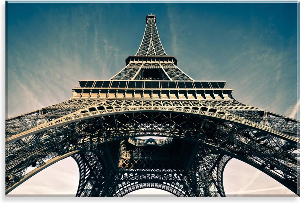 Tela Decorativa em Canvas Love Decor Vista Torre Eiffel Multicolorido 90x60cm