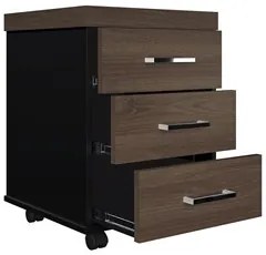 Conjunto Escritório Home Office 5 Peças Corp A06 Charuto/Preto - Mpoze