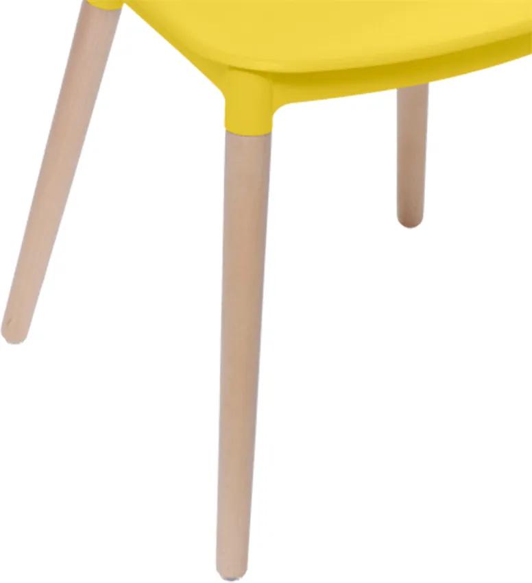 Cadeira Midi Beta C/ Assento em Polipropileno Amarelo