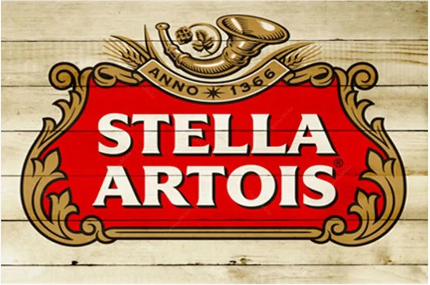 Placa Decorativa Stella Madeira Grande em Metal - 40x30 cm