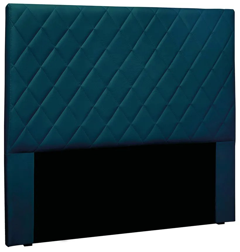 Cabeceira Cama Box Casal 140 cm Dubai Veludo Azul Marinho S04 - D'Rossi