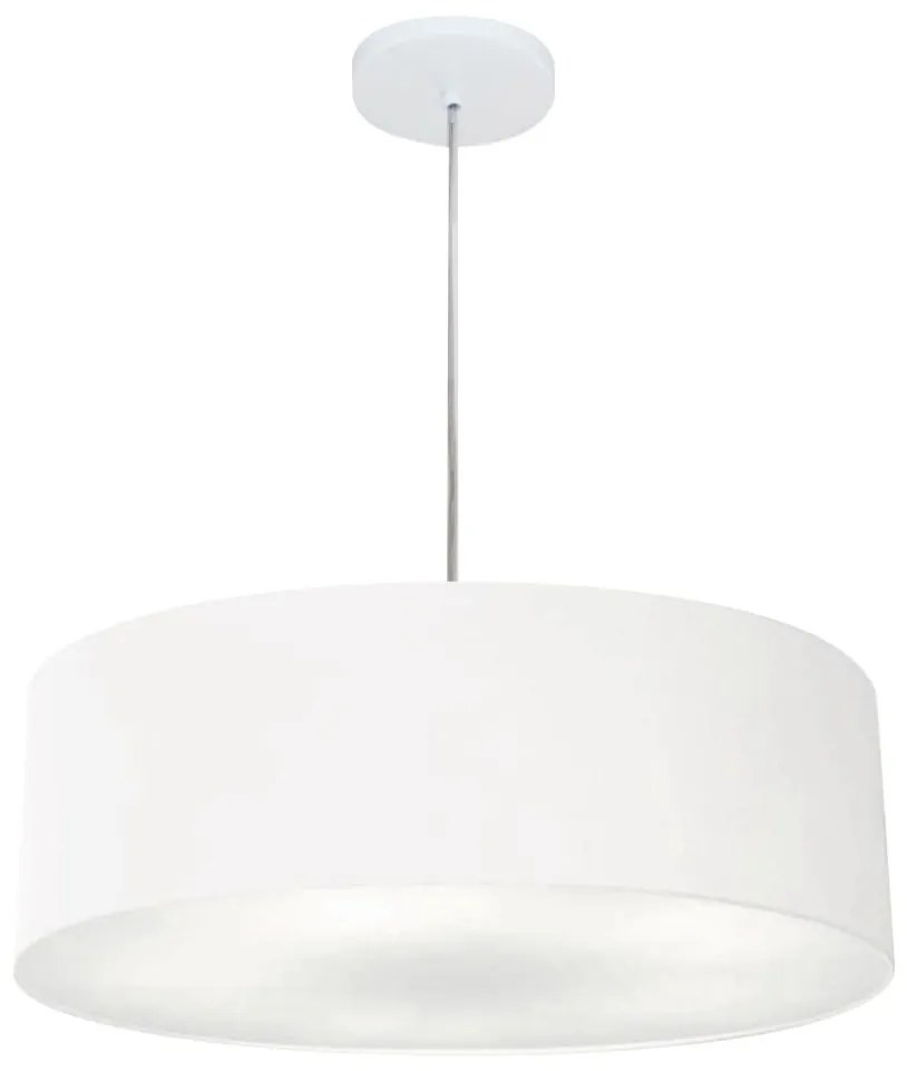 Lustre Pendente Cilíndrico Vivare Md-4217 Cúpula em Tecido 50x15cm - Bivolt