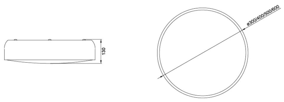 Plafon Bis Ø50X13Cm 6Xe27 Com Difusor Convexo | Usina 16800/50 (BT - Branco Texturizado)
