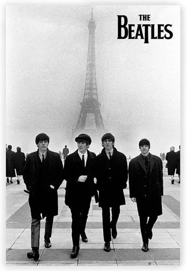 Gravura Poster Para Quadros The Beatles Em Paris 60x90cm