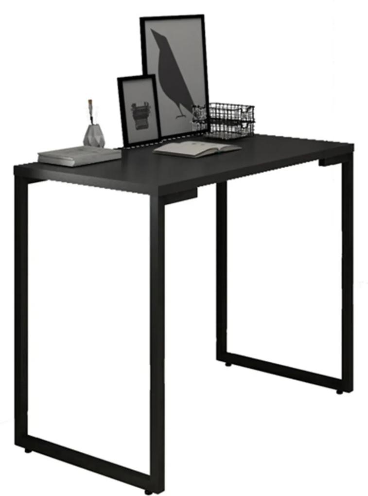 Mesa Para Computador Escrivaninha 90cm Estilo Industrial New Port F02 Preto - Mpozenato