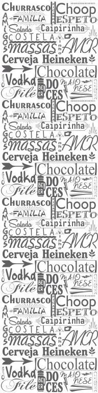 Papel De Parede Adesivo Hora Do Churrasco (0,58m x 2,50m)