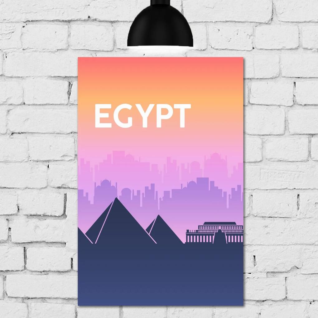 Placa Decorativa para Sala MDF Viagem Egito 20x30cm