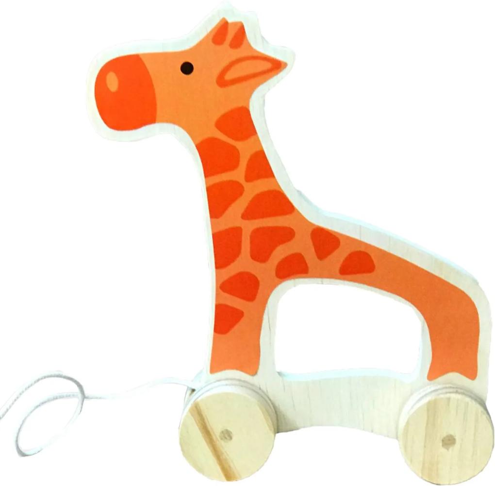 Brinquedo TopToy Brasil de Puxar Girafa em Madeira - 3 - Laranja