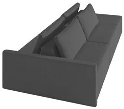 Sofá Ilha Modular com Puff para Sala Living 232cm Georgia K04 Veludo C