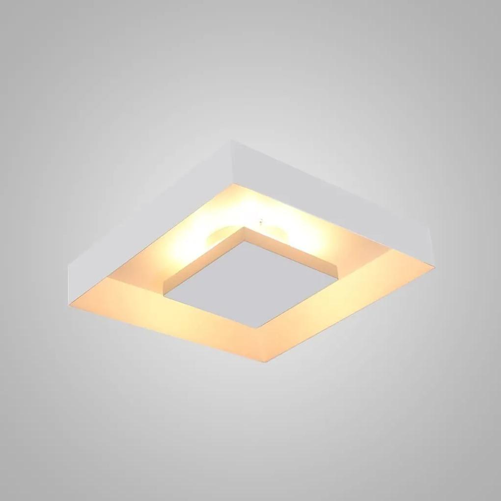 Luminária De Embutir Home Quadrado Halopin 2Xg9 25X25Cm Metal | Usina... (MR-T - Marrom Texturizado + BR-F - Branco Fosco)
