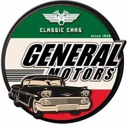 Placa Decorativa de Metal Recortada Carros Classicos GM Chevrolet