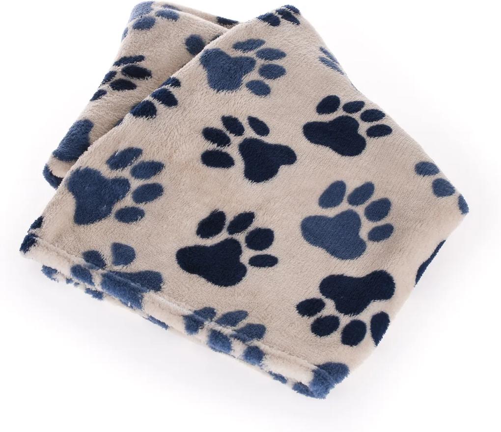 Manta Cobertor em Microfibra Para Cachorro Patinhas - Meu Pet