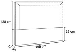 Cabeceira Cama Box Casal King 195cm Mali P02 Facto Pérola - Mpozenato