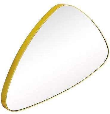 Espelho Triangular com Moldura Folheada a Ouro - 42x63cm