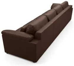Sofá Retrátil 4 Lugares Para Sala 339cm Dijon Couro Caramelo S07 - Mpo