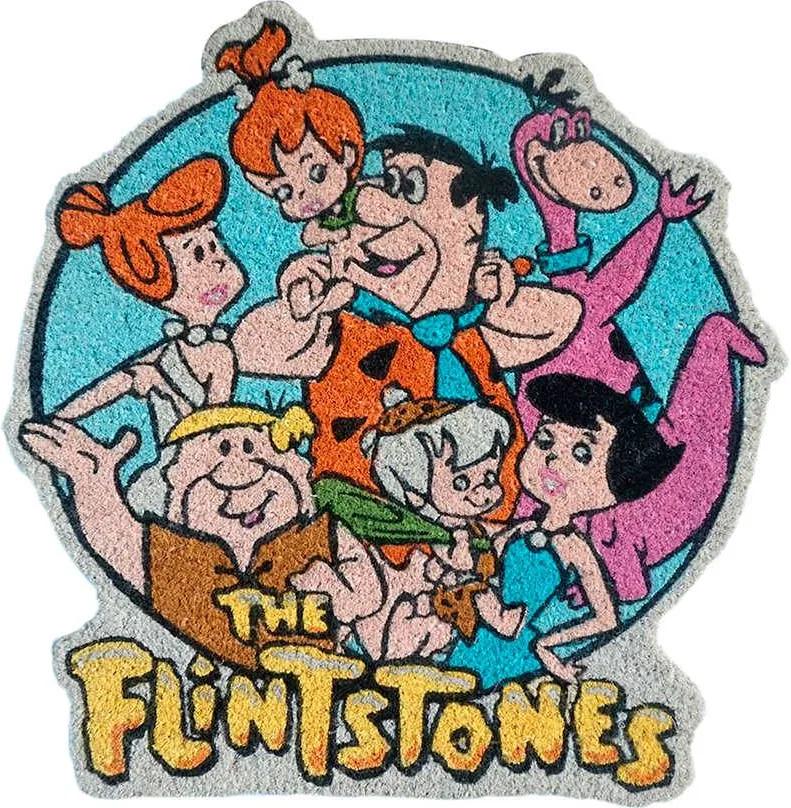 Capacho Hanna Barbera Flintstones All Family Happy em Fibra de Coco