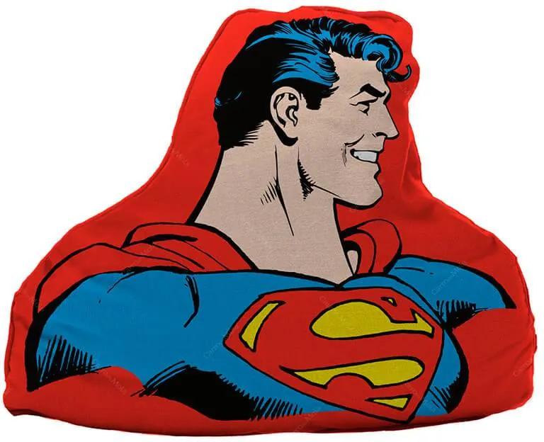 Almofada DC Superman Half Body Fundo Vermelho em Poliéster - Urban