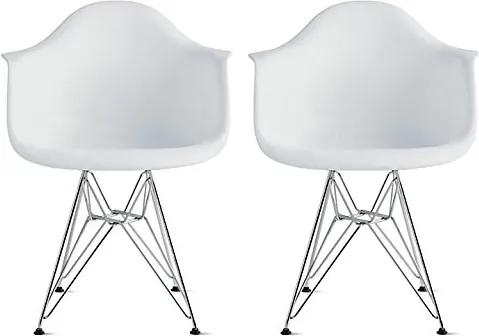 Conjunto 2 Cadeiras Eiffel Eames DAR Branca
