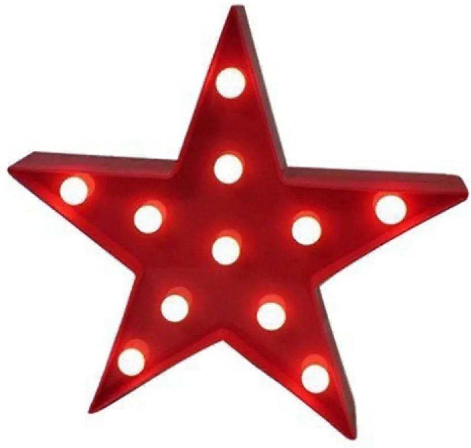 Luminária LED estrela vermelha