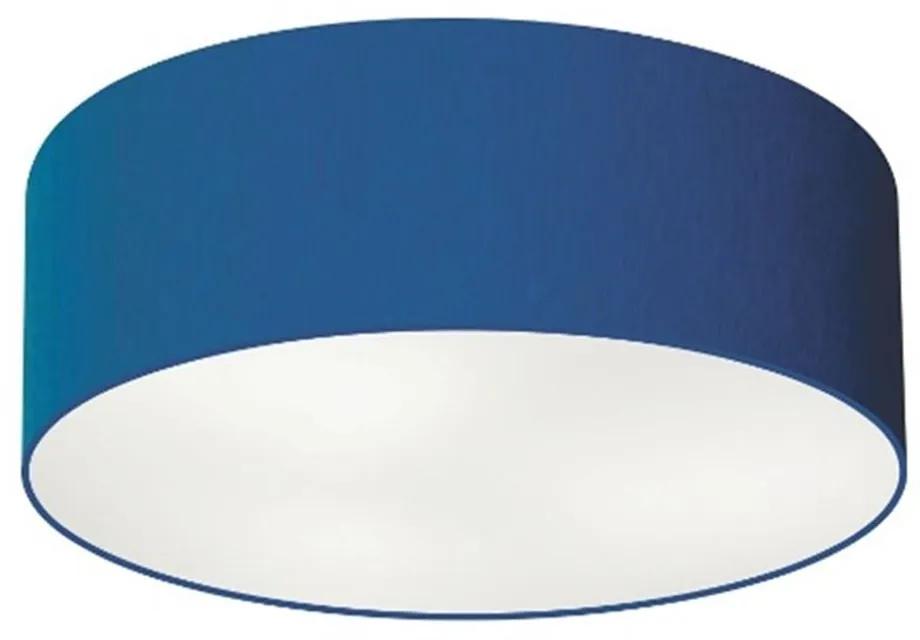 Plafon Cilíndrico Md-3006 Cúpula em Tecido 60x15cm Azul Marinho - Bivolt