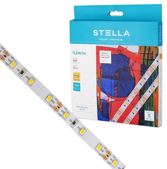 Fita De Led 11,5w Por Metro 12v 2700k 5m Ip65 Evo