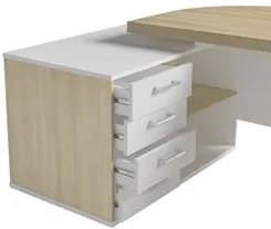 Conjunto Escritório Home Office 3 Peças Corp A06 Carvalho/Branco - Mpo