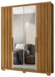 Guarda Roupa Solteiro 176cm Espelho Milão Z17 Freijó/Off - Mpozenato