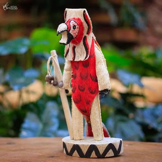 Boneco Voodoo Tikuna Arara Vermelha