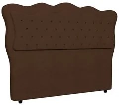 Cabeceira Casal Cama Box 140cm Oregon I02 Bouclê Marrom - Mpozenato