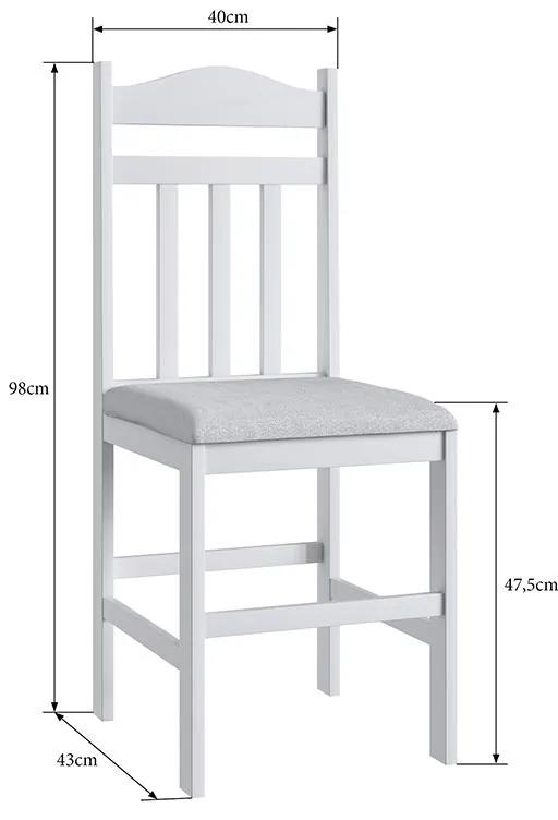 Conjunto 2 Cadeiras Madeira E Tecido Corino 200 - Branco
