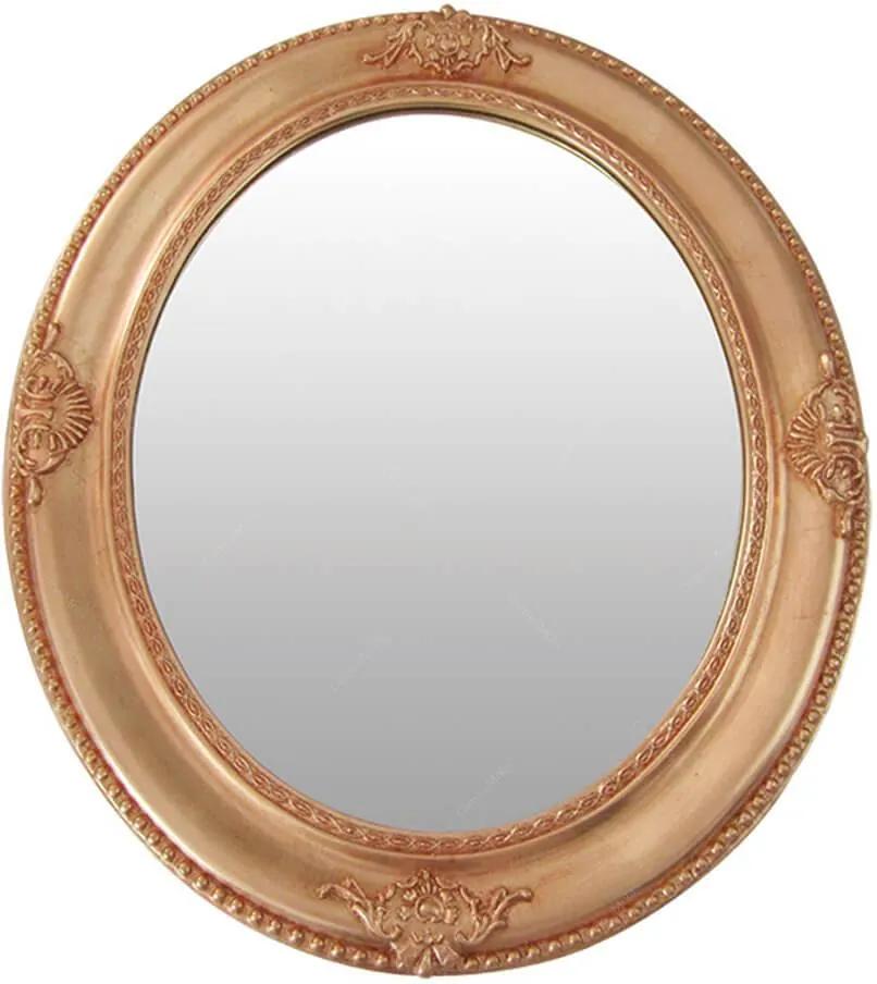 Espelho Queen Bistrot Redondo Dourado em MDF- Urban - 64x54 cm