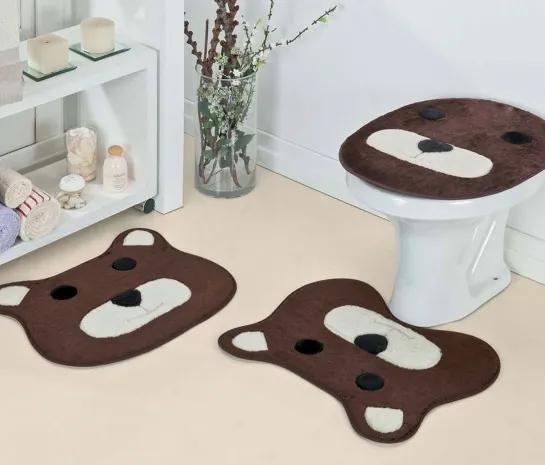 Jogo de Banheiro Formatos 3 Peças - Urso Castor
