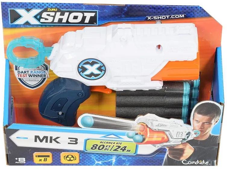 Lançador de Dardos X Shot Micro TK-3 - Branco - Candide
