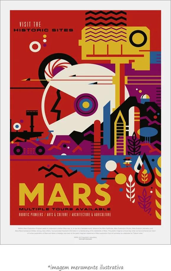 Poster Marte - Cartaz De Turismo Visão Do Futuro Da Nasa Do Espaço (20x30cm, Apenas Impressão)