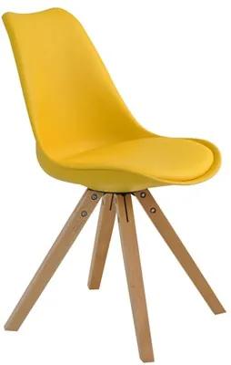 Cadeira Agata em Madeira Maciça Amarelo
