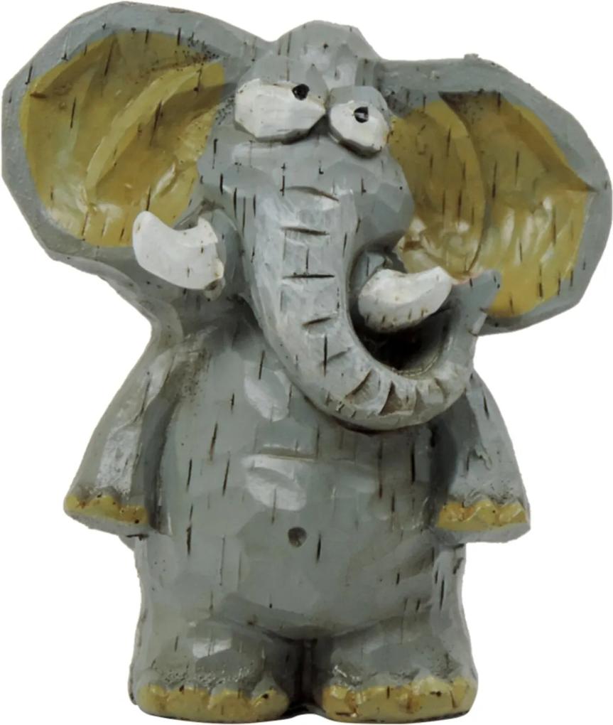 Elefante  Kasa Ideia Decorativa de Resina 13x12x7cm