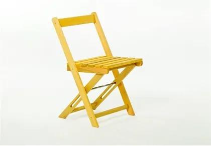Cadeira Dobrável Boteco Stain Amarelo - Mão &amp; Formão