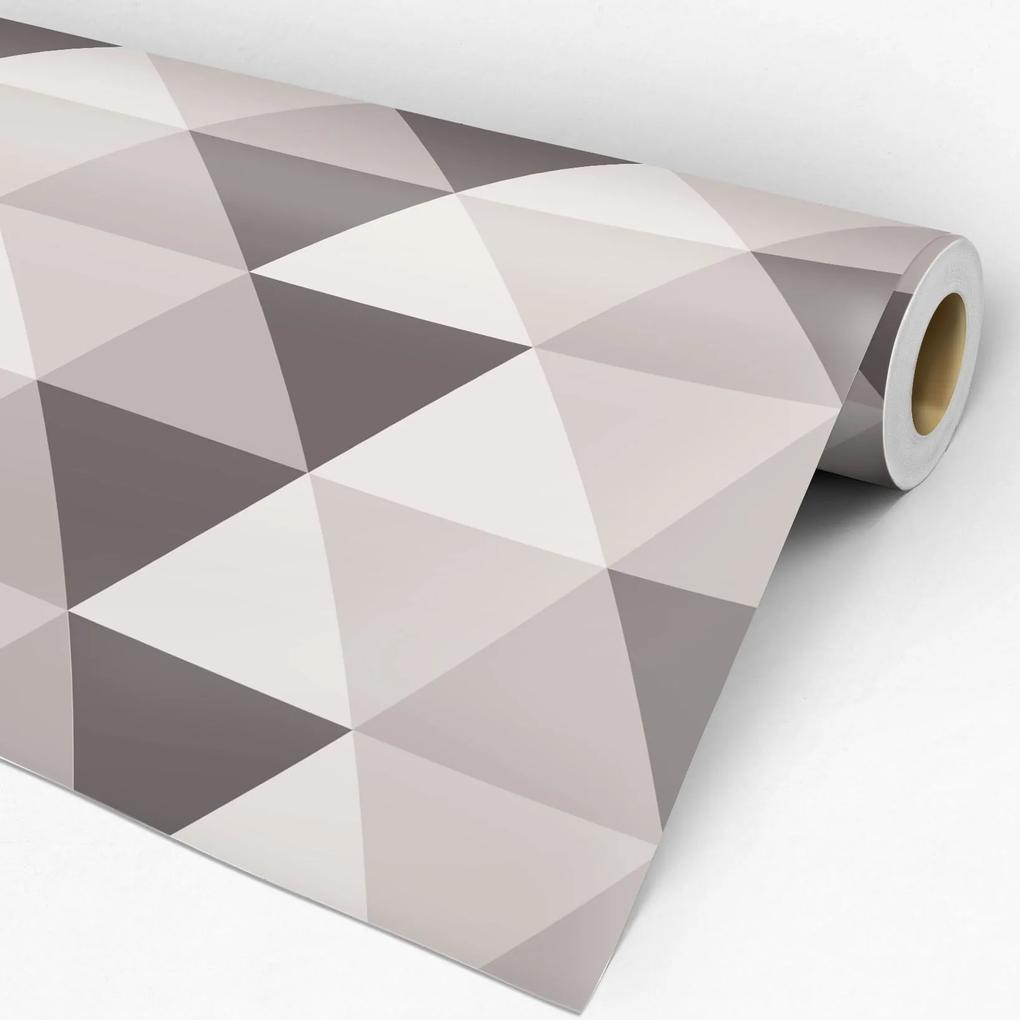 Papel de parede adesivo triangulo marrom