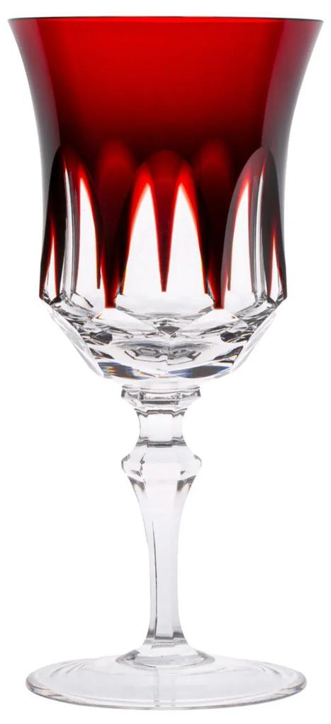 Taça de Cristal Lapidado p/ Vinho Branco - Vermelho  55 - Vermelho