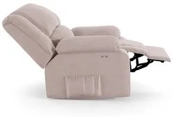 Poltrona do Papai Reclinável Pietra Power Touch Massagem FH9 Veludo Ro