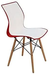 Cadeira Tramontina Maja sem Braços em Polipropileno com Base 3D Vermelha e Branca Tramontina 92066143
