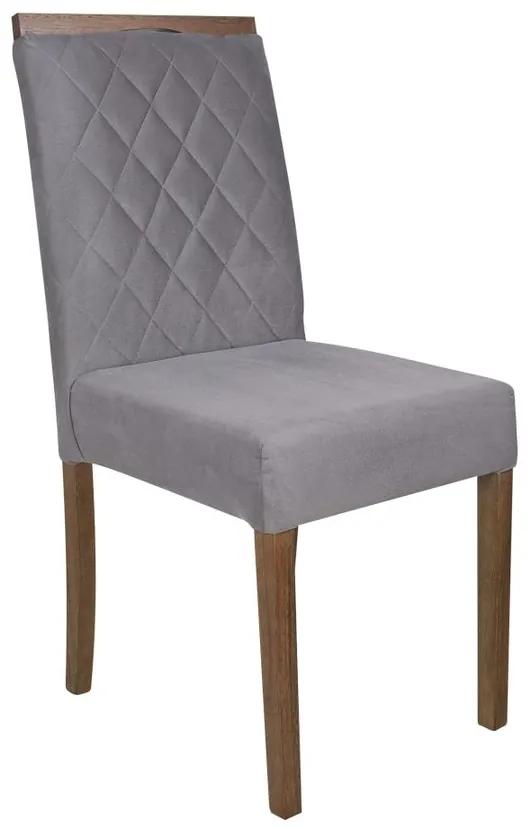 Cadeira de Jantar Estofada Beliz com Espaldar Capuccino - Wood Prime PTE 38430