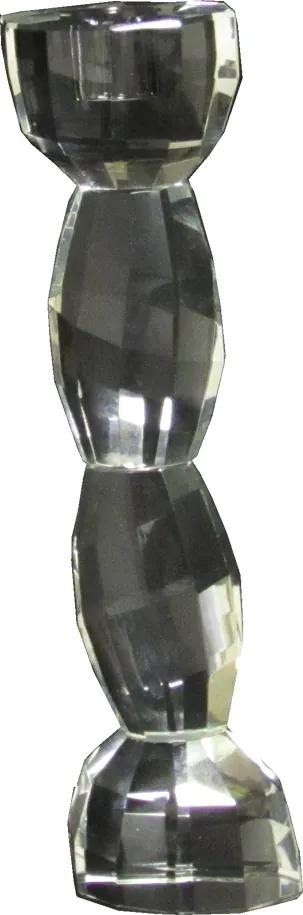 Castiçal Clássico em Cristal 26 cm x 7 cm