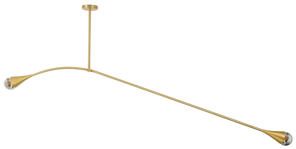 Pendente Jazz Haste Horizontal 25Cm Fixa 11X194X74Cm Globo 10Cm 2Xg9 -... (FN-F - Fendi Fosco, Branco (Fosco))