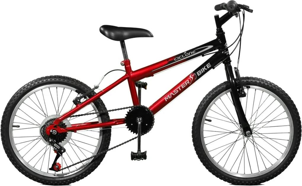 Bicicleta Master Bike Aro 20 masculina Ciclone Plus Vermelho