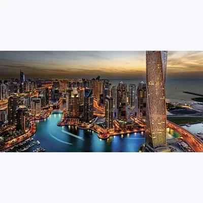 Painel Fotográfico Vista Áerea De Dubai Em Emirados Árabes Unidos