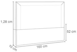 Cabeceira Cama Box Casal Queen 160cm Mali Z37 Linho Chumbo - Mpozenato