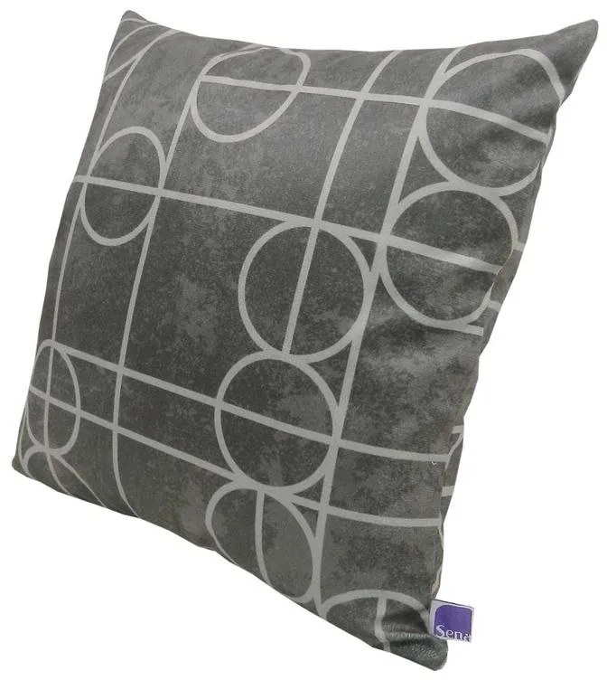 Capa de Almofada Ritz em Suede Tons Cinza Marmorizado - ART-0108 - 45x45cm