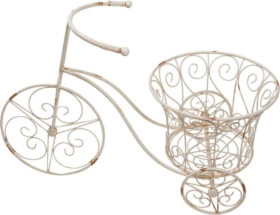 Bicicleta Decorativa Garden Bege em Metal - 63x44 cm